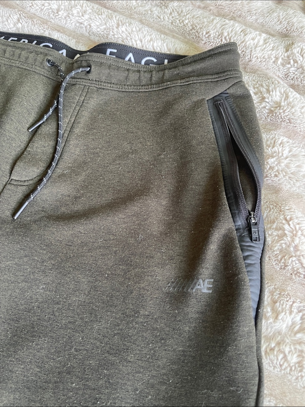 Dark Green American Eagle dress up joggers